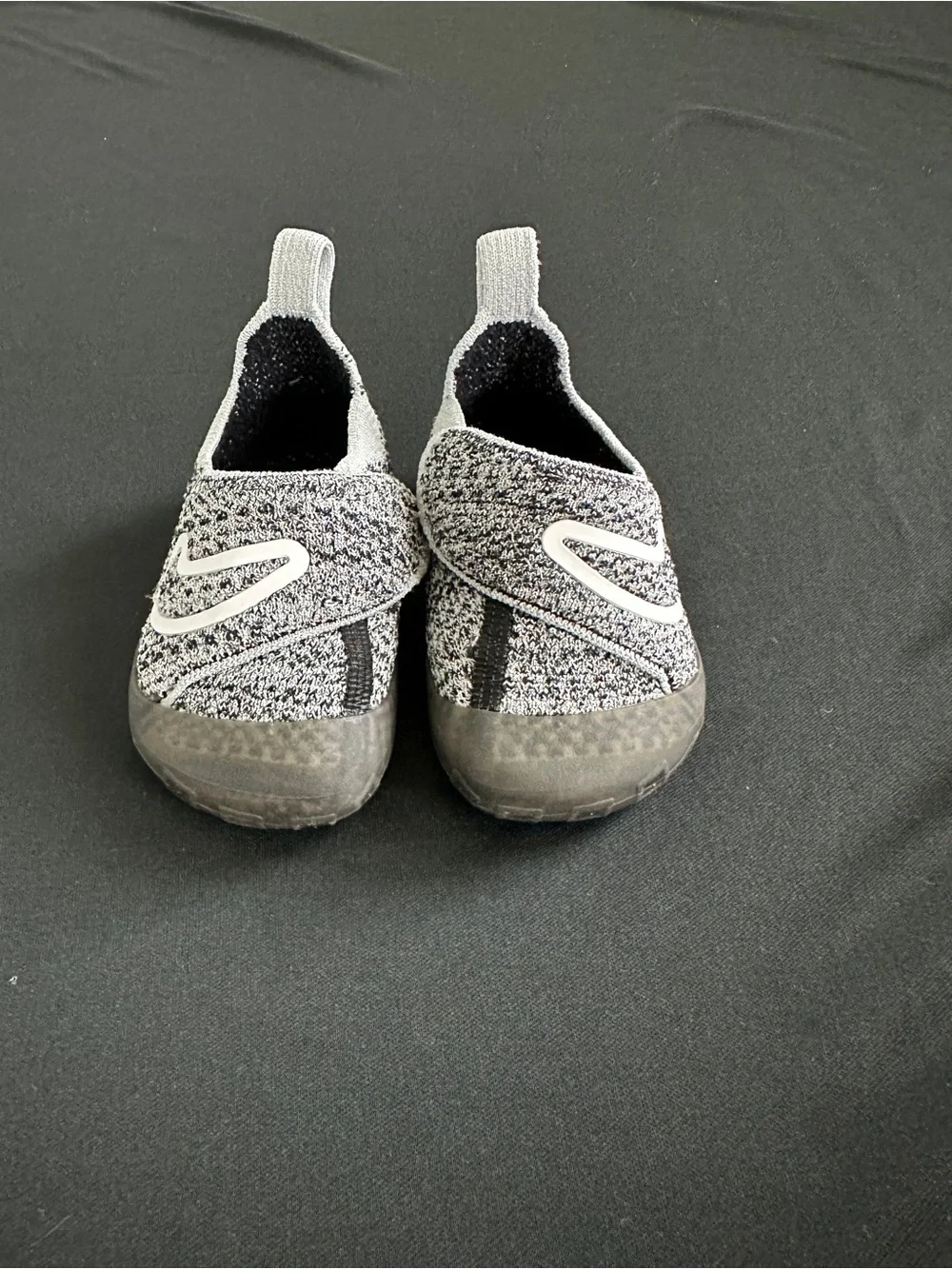 Nike Kids Slip-On Sneakers in Black and Gray